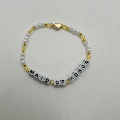 "MAID OF HONOR" Bracelet